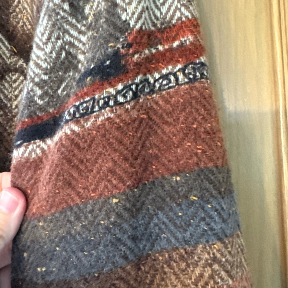 Vintage Givenchy Multicolor Patterned Blazer Lined Wool with Pockets / 14W - Picture 5 of 15